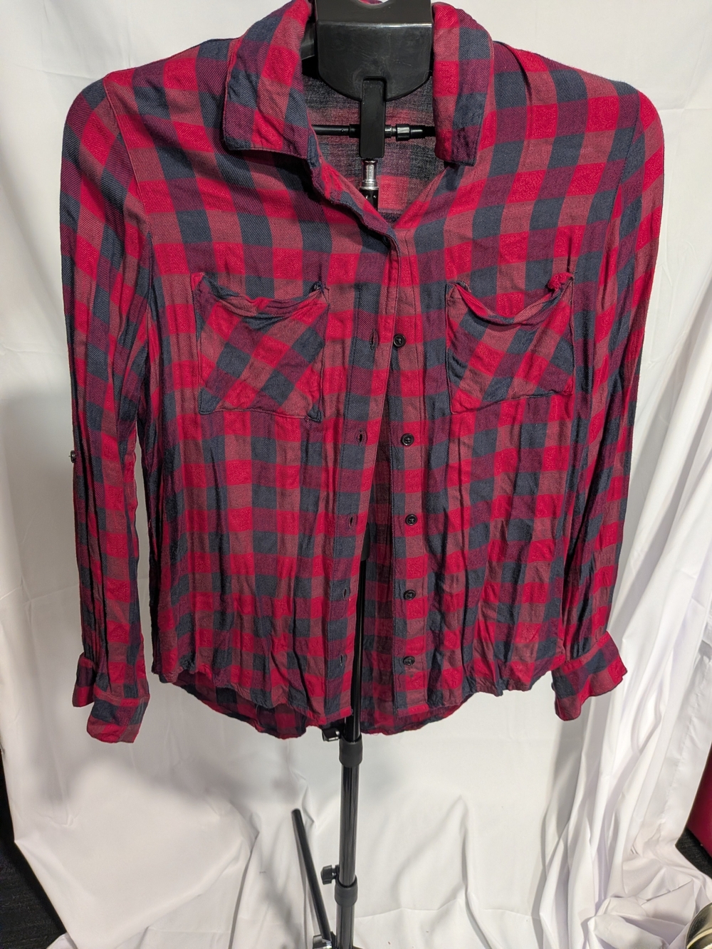 Harper Red and Black Plaid Button-Front Shirt